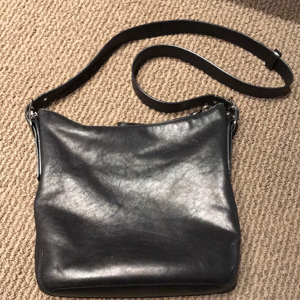 Coach Black Leather Crossbody Purse